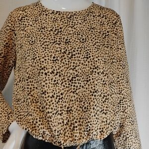 Levi's Tan Leopard Print Blouse